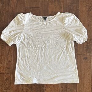 Ann Taylor Cream Puff Sleeve Top